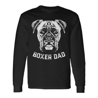 Boxer Dog Dad Dad For Boxer Dog Langarmshirts - Seseable