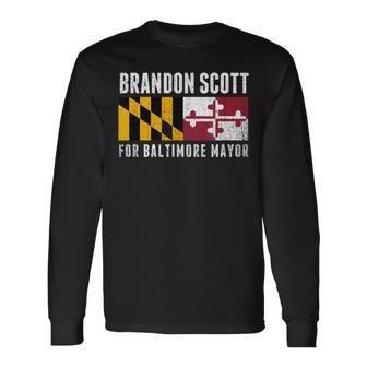Brandon Scott Baltimore Maryland Mayor 2020 Campaign Long Sleeve T-Shirt - Monsterry DE