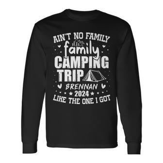 Brennan Family Name Reunion Camping Trip 2024 Matching Long Sleeve T-Shirt - Seseable