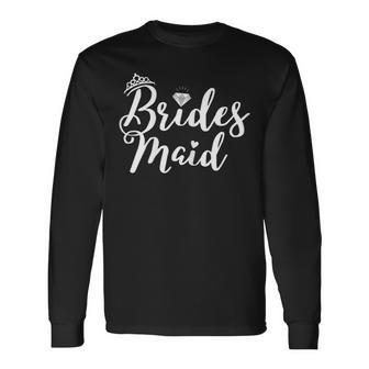 Bridesmaid Team Bride Hen Do Wedding Bridal Party Long Sleeve T-Shirt - Seseable
