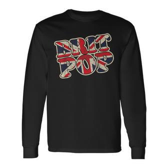 Brit Pop Classic Music Scene From The 90'S Big Vintage Worn Long Sleeve T-Shirt - Monsterry CA