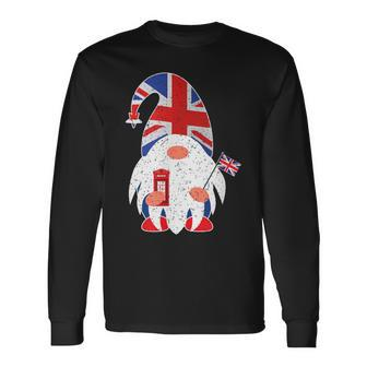 British Gnome England Uk Vintage Long Sleeve T-Shirt - Monsterry UK