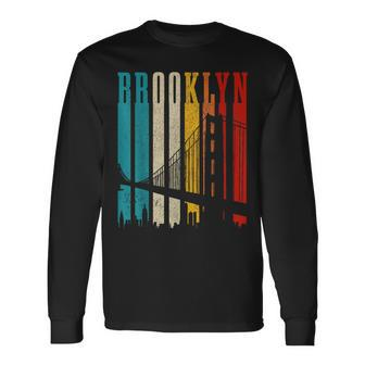 Brooklyn Bridge Vintage Ny Nyc Pride New York City Long Sleeve T-Shirt - Monsterry