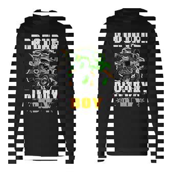 Brother Of The Birthday Boy Monster Truck Birthday Family Long Sleeve T-Shirt - Monsterry