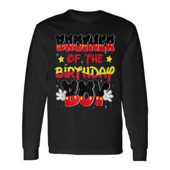 Brother Of The Birthday Boy Mouse Family Matching Long Sleeve T-Shirt - Seseable