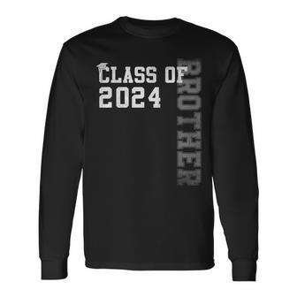 Brother Senior 24 Proud Brother Of A Class Of 2024 Graduate Long Sleeve T-Shirt | Mazezy