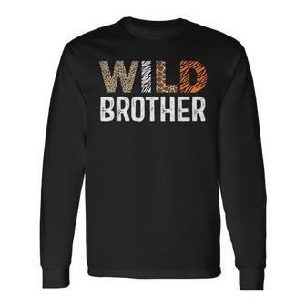 Brother Of The Wild One Zoo Birthday Safari Jungle Family Long Sleeve T-Shirt - Monsterry