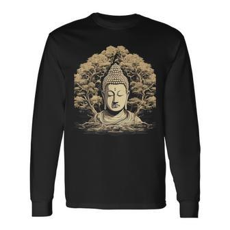 Buddha Yoga Meditation Spiritual In Nature Long Sleeve T-Shirt | Mazezy