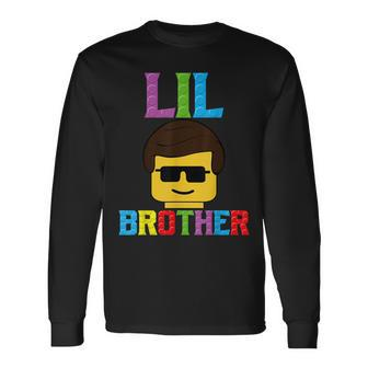 Building Blocks Lil Brother Master Builder Matching Family Long Sleeve T-Shirt - Seseable