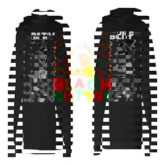 Built By Black History Black History Month African Womens Long Sleeve T-Shirt | Mazezy