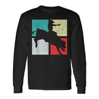 Bull Riding Rodeo Country Ranch Bull Rider Cowboy Long Sleeve T-Shirt - Monsterry