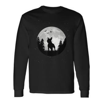 Bull Terrier Moon Bull Terrier Dog Holder Langarmshirts - Seseable