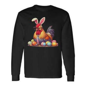 Bunny Ears Farm Animal Spring Long Sleeve T-Shirt - Seseable