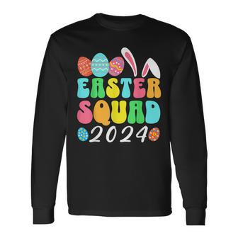 Bunny Egg Hunt Matching Group Easter Squad Long Sleeve T-Shirt | Mazezy