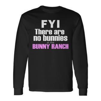 Bunny Ranch No Bunnies Long Sleeve T-Shirt - Monsterry CA