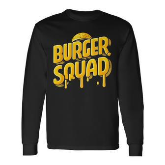Burger Squad Lover Fast Food Vintage Long Sleeve T-Shirt - Monsterry