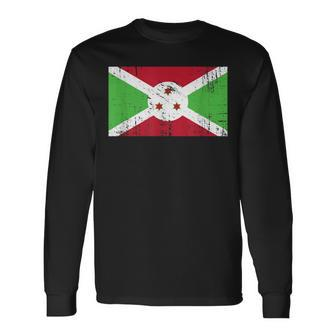 Burundi Flagge-Fahne Geschenk Fußball-Fan Sport Langarmshirts - Seseable