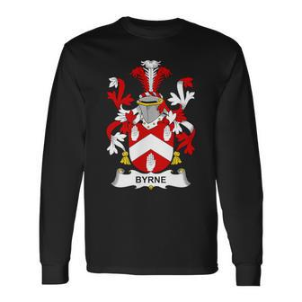 Byrne Coat Of Arms Family Crest Long Sleeve T-Shirt - Seseable