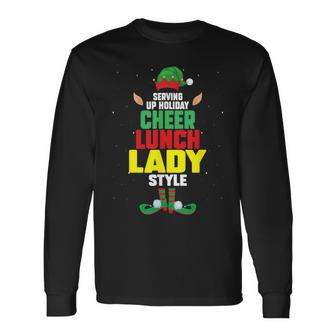 Cafeteria Crew School Worker Lunch Lady Christmas Long Sleeve T-Shirt - Seseable