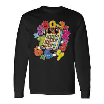 Calculator Number Day Math Day Lover Costume Black Long Sleeve T-Shirt - Thegiftio UK