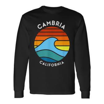 Cambria California Retro Wave 80S Long Sleeve T-Shirt - Monsterry CA