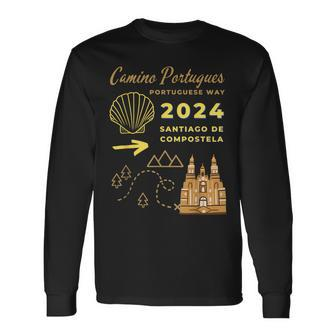 Camino Portugues Santiago De Compostela Portuguese Way 2024 Langarmshirts - Seseable