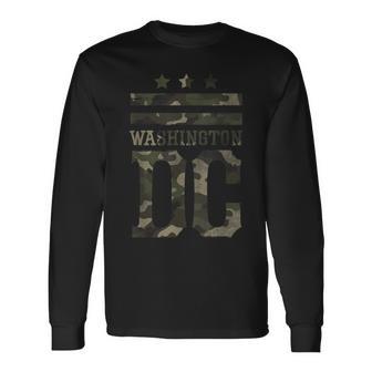 Camo Washington Dc Washington Dc Capitol Hill Long Sleeve T-Shirt - Monsterry DE