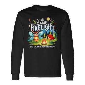 Camp Firelight Vbs Camp Vacation Bible School Firework 2024 Long Sleeve T-Shirt - Monsterry AU