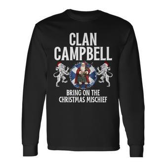 Campbell Clan Christmas Scottish Family Name Party Long Sleeve T-Shirt - Seseable