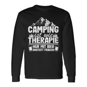 Camping Bier Spruch Wohnwagen Papa Opa Hobbycamper Camper Langarmshirts - Geschenkecke