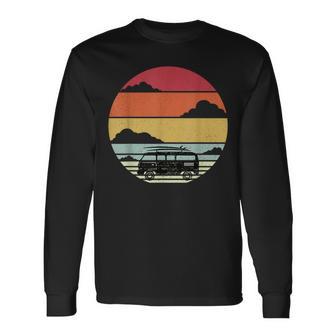 Camping Vintage Retro Campervan Camp Lovers Long Sleeve T-Shirt - Monsterry DE