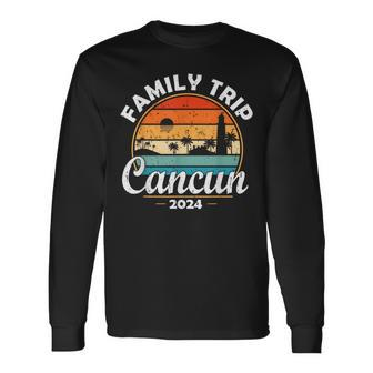 Cancun Mexico Family Trip 2024 Matching Family Vacation Long Sleeve T-Shirt | Mazezy