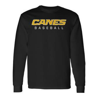 Canes Baseball Sports Long Sleeve T-Shirt - Monsterry