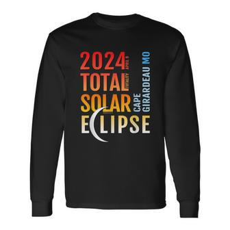 Cape Girardeau Missouri Total Solar Eclipse 2024 5 Long Sleeve T-Shirt - Monsterry UK