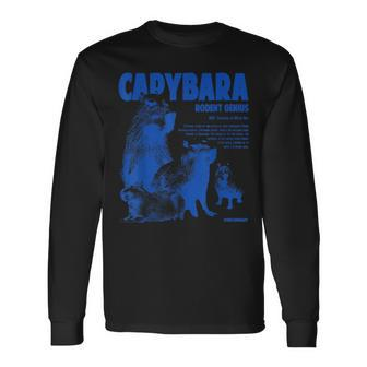 Capybara Rodent Genius Long Sleeve T-Shirt | Mazezy