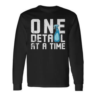 Car Detailer & Car Wash Car Polisher One Detail At A Time Long Sleeve T-Shirt - Monsterry UK