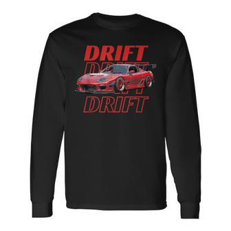 Car Street Drift Rx7 Jdm Streetwear Car Lover Present Long Sleeve T-Shirt - Monsterry DE