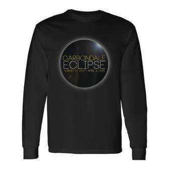 Carbondale Eclipse August 21 2017 & April 8 2024 Long Sleeve T-Shirt - Seseable