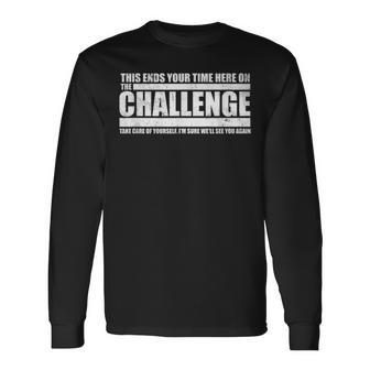 The Take Care Of Yourself Challenge Quote Distressed Long Sleeve T-Shirt - Monsterry AU