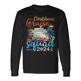 Caribbean Cruise Squad 2024 Family Matching Group Vacation Long Sleeve T-Shirt | Mazezy