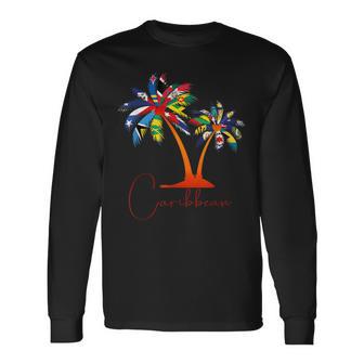 Caribbean Islands Flags Caribbean Sea Tour 2024 Long Sleeve T-Shirt - Monsterry