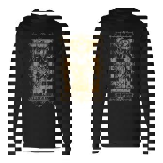 Cartas Góticas Del Tarot De La Bruja Del Diablo Horror Oculto Camiseta de manga larga - Regaloses