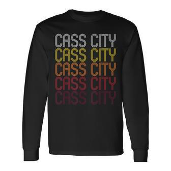 Cass City Mi Vintage Style Michigan Long Sleeve T-Shirt - Monsterry