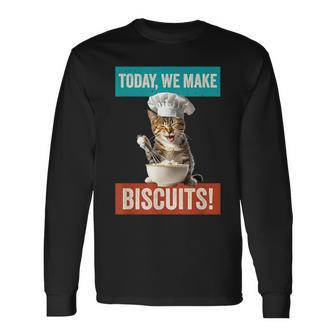 Cat Make Biscuits Cat Baker Kitten Cook For Cat Owner Long Sleeve T-Shirt | Mazezy DE
