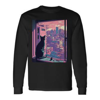 Cat In Tokyo Long Sleeve T-Shirt | Mazezy