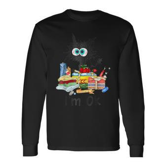 Cats I'm Ok Quilting Love Cats Long Sleeve T-Shirt - Monsterry