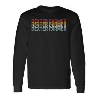 Cattle Vintage Cow Dexter Farmer Long Sleeve T-Shirt - Monsterry UK