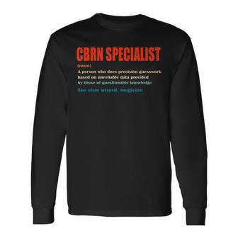 Cbrn Specialist Vintage Definition Wizard Magician Long Sleeve T-Shirt - Monsterry DE
