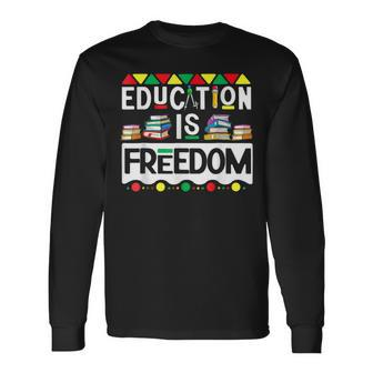 Celebrate Black History Month I Teach Black History Teacher Long Sleeve T-Shirt - Seseable
