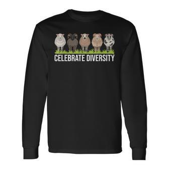 Celebrate Diversity Sheep Whisperer Herder Farmer Long Sleeve T-Shirt - Monsterry AU